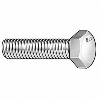 GRAINGER APPROVED HxHdCpScrw Steel 50mm M12-1.50 25PK, 6BA42