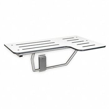 BRADLEY Wall Mounted Shower Seat 34 1/2in Seat W, 1GYB2
