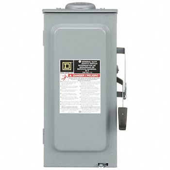 SQUARE D Safety Switch 240VAC 2PST 60 Amps AC, 1H249