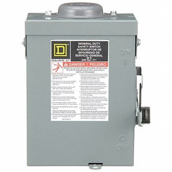 SQUARE D Safety Switch 240VAC 3PST 30 Amps AC, 1H253