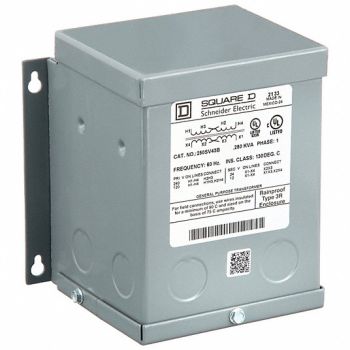 SQUARE D Transformer 120/240VAC 12/24VAC 250VA, 1H271