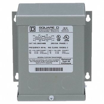 SQUARE D Transformer 120/240VAC 16/32VAC 250VA, 1H272