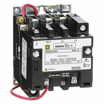 SQUARE D NEMA Magnetic Contactor 27A 120VAC NEMA1, 1H459