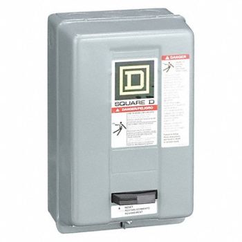 SQUARE D Magnetic Motor Starter NEMA 120V 3P 9A, 1H470
