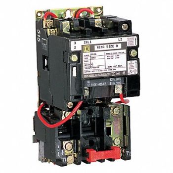 SQUARE D Magnetic Motor Starter NEMA 120V 2P 18A, 1H490
