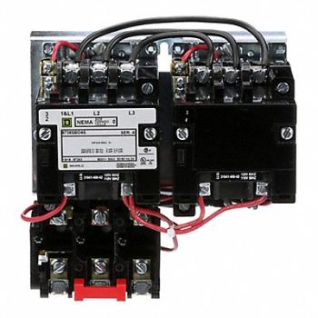 SQUARE D Magnetic Motor Starter NEMA 120V 3P 18A, 1H555