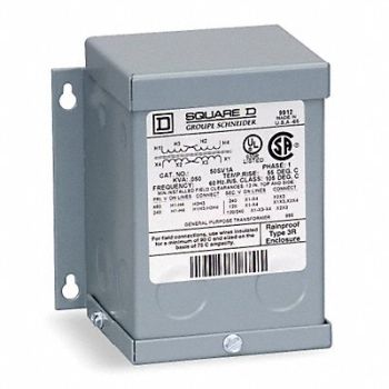 SQUARE D Three Phase Transformer 9kVA 480VAC, 5B618