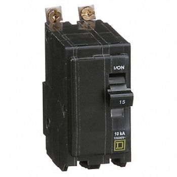 SQUARE D Circuit Breaker 15A Bolt On 120/240V 2P, 1H884