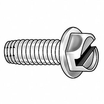 GRAINGER APPROVED Thread Cutting Screw #6 Hex 1/2 L PK100, 1HA16