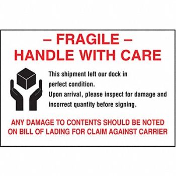 TAPECASE Instructional Label Care PK500, 16U799