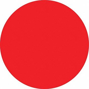 LABELMASTER Circle Blank Labels 4 Red/Roll PK500, 51ZH69