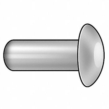 GRAINGER APPROVED Semi-Tubular Rivet 1/8x5/16 In PK100, 1HCL2