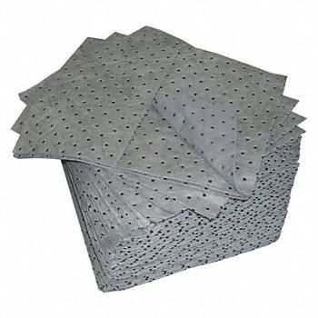 OIL-DRI Absorbent Pad Universal Gray PK100, 1HEJ2