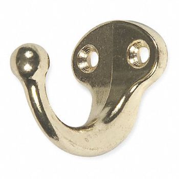 GRAINGER APPROVED Single Point Single Point Hook Brass, 1HGL7