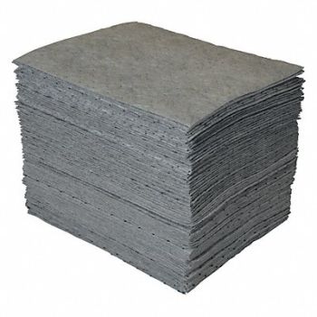 BRADY SPC ABSORBENTS Absorbent Pad Universal Gray PK100, 1HUB5