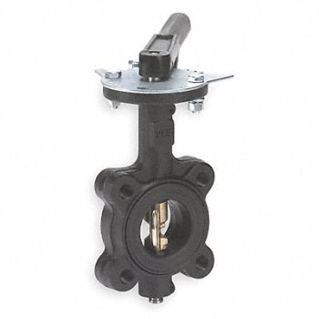 MILWAUKEE VALVE Butterfly Valve Lug 3 In CI Viton Liner, 1JBN3