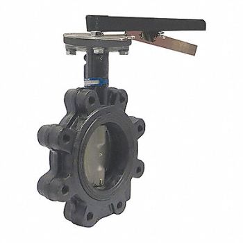 MILWAUKEE VALVE Butterfly Valve Lug 8 In CI Buna Liner, 1JBJ4
