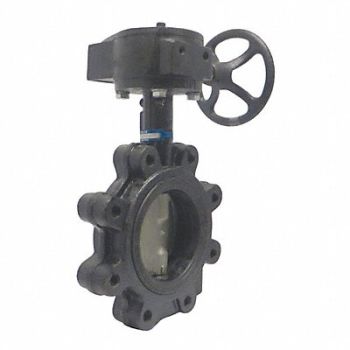 MILWAUKEE VALVE Butterfly Valve Lug 8 In CI Buna Gear, 1JBJ8
