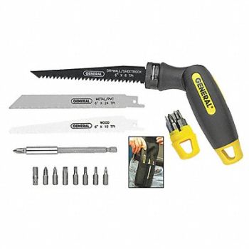 GENERAL Saw/Screwdriver Set 14 PC, 1JGL7