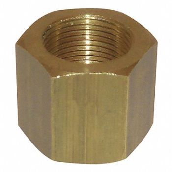 GRAINGER APPROVED PnlNt Hex Brass 5/8x9/16in 15/32 -32 2PK, 1JLU2