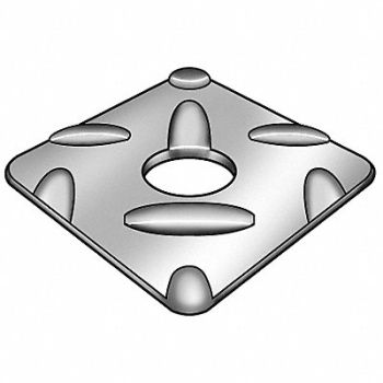 GRAINGER APPROVED Sqr Wshr Galv Steel 1 in 2x0.265in 2PK, 1JUV5