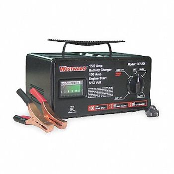 WESTWARD Battery Charger 6/12V (M) 100 A Start, 1JYU6