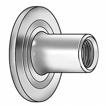 GRAINGER APPROVED Round Weld Nut Steel 1/4 -20 3Proj 50PK, 1LAE4