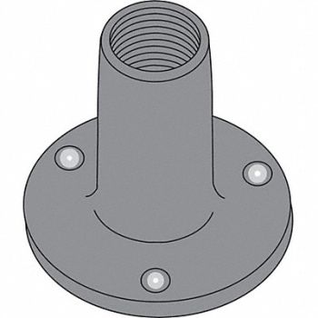 GRAINGER APPROVED Round Weld Nut Steel #10-24 3Proj 50PK, 1LAE1