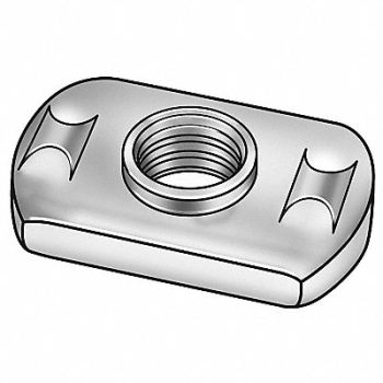 GRAINGER APPROVED Tab Weld Nut Steel M6-1 2Proj 50PK, 1LAJ6