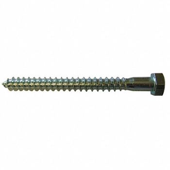 GRAINGER APPROVED Hex Lag Screw 1/2 Galvanize 4 L PK25, 1LE66