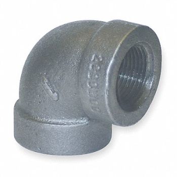 GRAINGER APPROVED 90 Elbow Malleable Iron 1 in NPT, 1LBG9