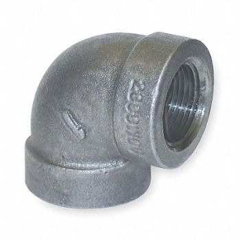 GRAINGER APPROVED 90 Elbow Malleable Iron 2 in NPT, 1LBH3