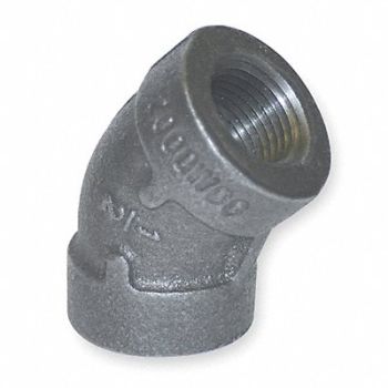 GRAINGER APPROVED 45 Elbow Malleable Iron 2 in NPT, 1LBK4