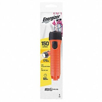 ENERGIZER Handheld Flashlight Plastic Orange 150lm, 1LEE5