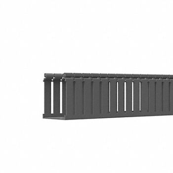 PANDUIT Wire Duct Wide Slot Gray L 6 Ft, 1LEP8