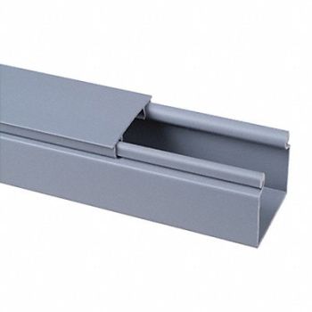 PANDUIT Wire Duct Hinging Cover Gray L 6 Ft, 1LEU3
