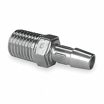 ELDON JAMES Male Connector 1/8 In Pipe Sz 316 L SS, 1LLP5