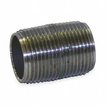 GRAINGER APPROVED Black Close Pipe Nipple Threaded 1/2, 1LMC1