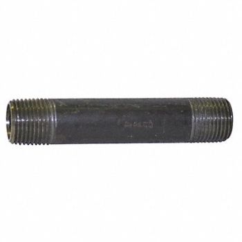 GRAINGER APPROVED Black Pipe Nipple Threaded 2x12 In, 5P746