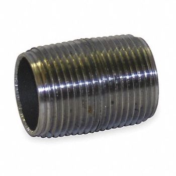 GRAINGER APPROVED Black Close Pipe Nipple Threaded 1-1/4, 1LML6