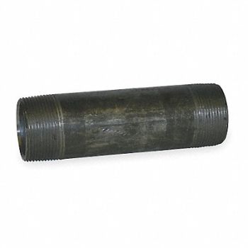 GRAINGER APPROVED Black Pipe Nipple Threaded 1-1/4x10 In, 1LMP1