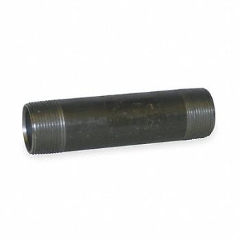 GRAINGER APPROVED Black Pipe Nipple Threaded 1-1/2x12 In, 1LMT8