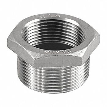 GRAINGER APPROVED Hex Bushing 316 SS 1/4 x 1/8 in NPT, 6JM05