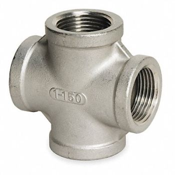 GRAINGER APPROVED Cross 304 SS 4 in Pipe Size Female NPT, 1LUE1