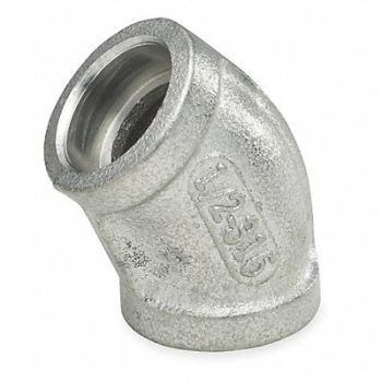 GRAINGER APPROVED 45 Elbow 304 SS 2 in Pipe Size Socket, 1LUD7