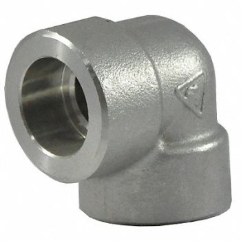 GRAINGER APPROVED 90 Elbow 316 SS 1/2 in Class 3000, 2UB25