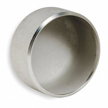 GRAINGER APPROVED Round Cap 304L SS 4 Pipe Size Buttweld, 1RTP2