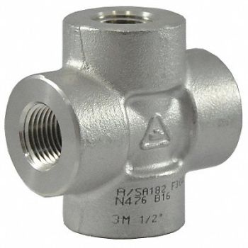 GRAINGER APPROVED Cross 304 SS 1/4 in Pipe Size FNPT, 1LVJ5