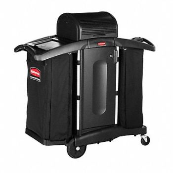 RUBBERMAID COMMERCIAL PRODUCTS Housekeeping Cart 54 in H 68 gal Cap., 1LWP3