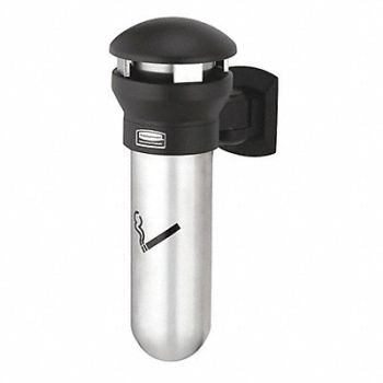 RUBBERMAID COMMERCIAL PRODUCTS Cigarette Receptacle 19/32 gal Silver, 1LWT5
